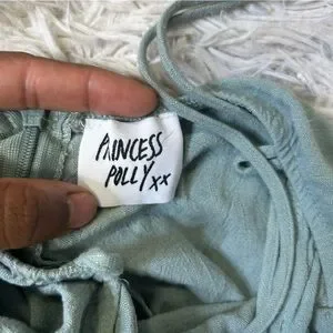 Princess Polly | Dresses | Princess Polly Sinclair Mini Dress Sage Linen  And Cotton | Poshmark